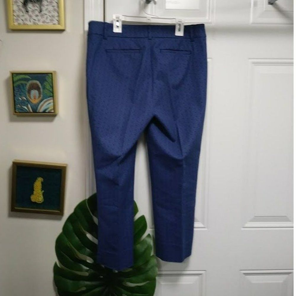 Hilary Radley Women's Blue Flat Front Office Dress Pants Size 6 - Picture 2 of 8
